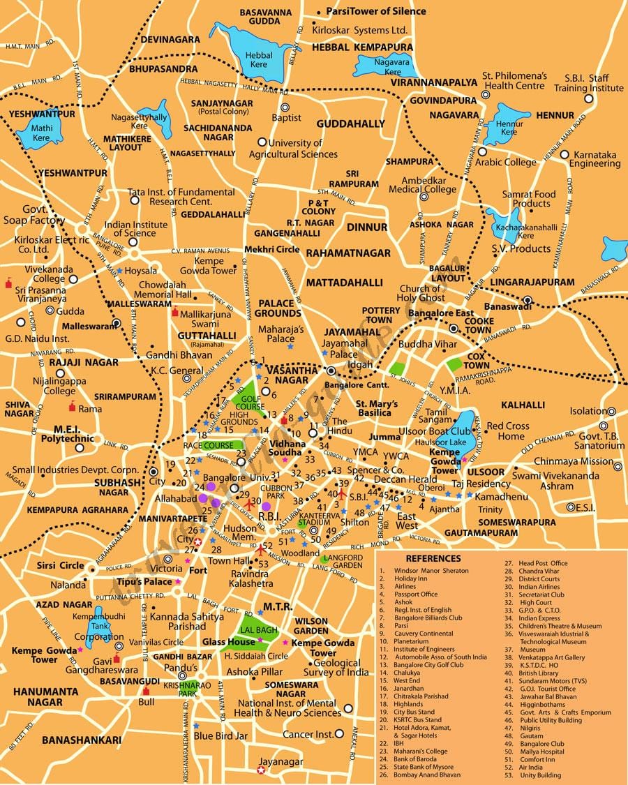 Бангалор на мапата