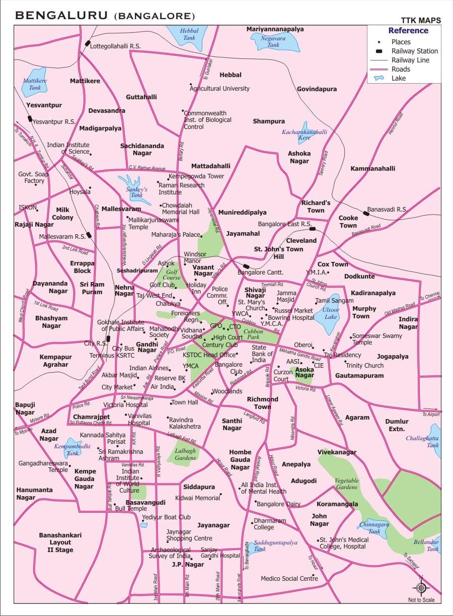 Banglore коренот на мапата