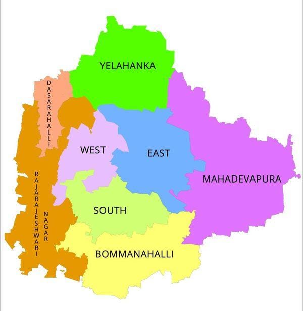Бангалор BBMP мапа