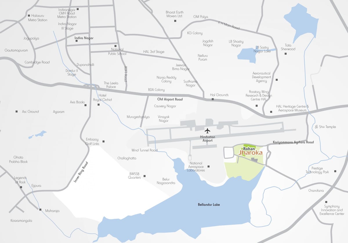 Bellandur мапата Бангалор